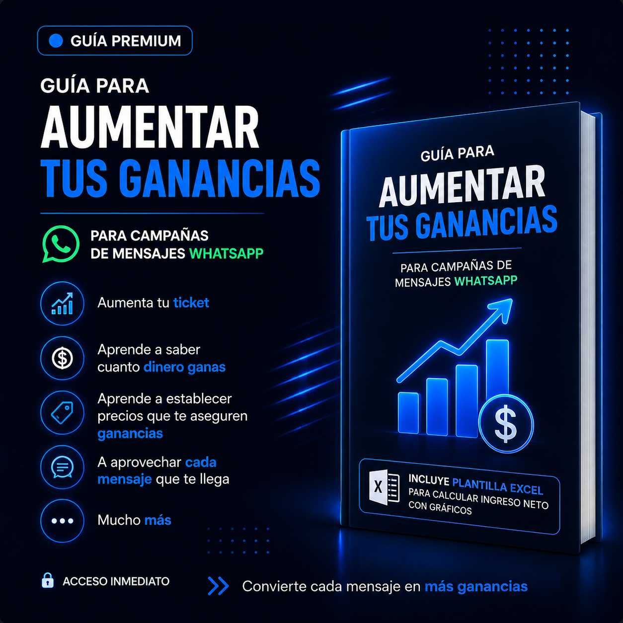 GUIA PARA AUMENTAR TUS GANANCIAS DE VENTA POR WHATSAPP + REGALO DE PLANTILLA EXCEL