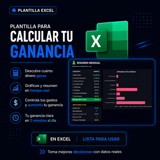 PLANTILLA EXCEL PARA CALCULAR GANANCIA